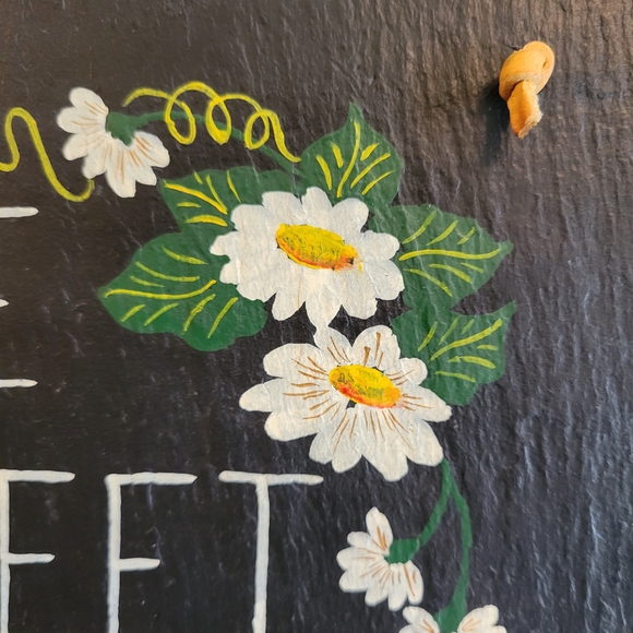 Home Sweet Home Handpainted Slate Sign, Signed MF - Picture 3 of 8